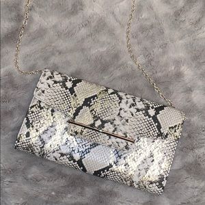 Kelly & Katie snakeskin clutch or crossbody